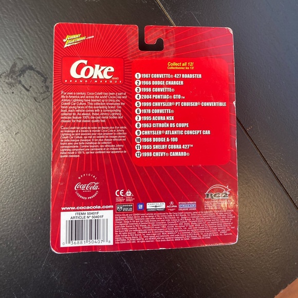 1968 Dodge Charger Johnny Lightning Coke Die-Cast Car in Original Box - Picture 2 of 5